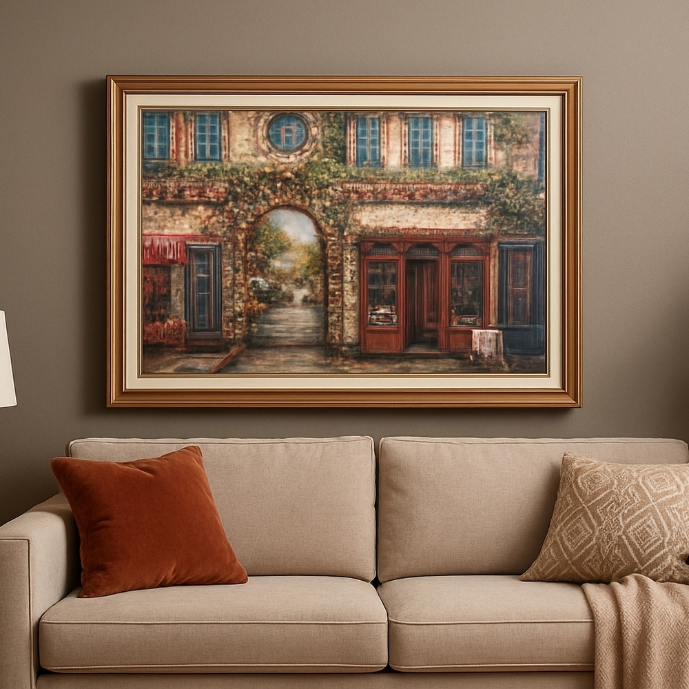 Framed Art Print with Gold Frame